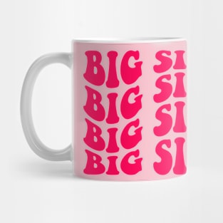 Big Sis Retro Wave Font Design Mug